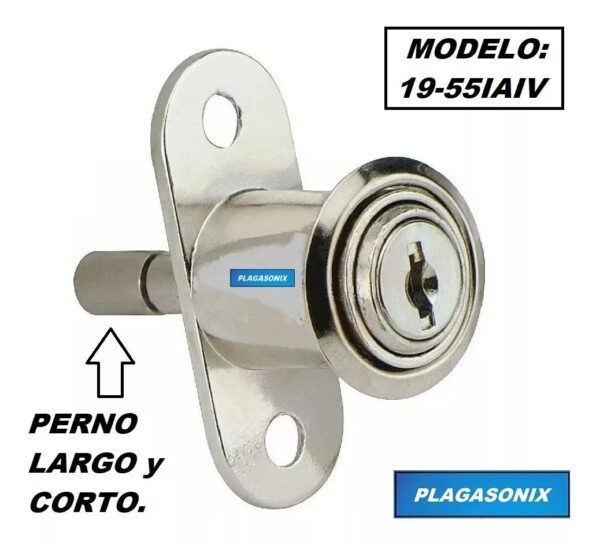 Cerradura Mueble De Empuje Corrediza Kit 5 Unid. Perno Largo - Image 3