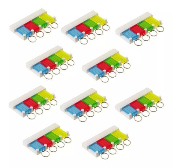 Kit Llaveros Tarjeteros Identificacion Con Soporte Pared 10
