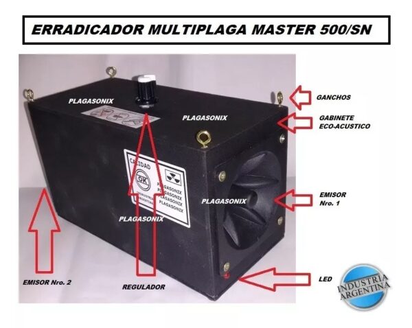 Repelente Aves Etc. Ultrasonido Interiores Master 500/sn - Image 5