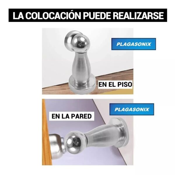 Traba Tope Magnetico Acero Inoxidable Puertas Chico Tp-105 - Image 3