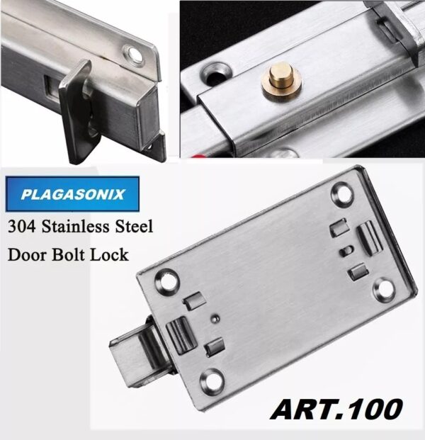 Pasador Cerrojo De Arrimar Acero Inoxidable S/llave 10 Unid. - Image 4