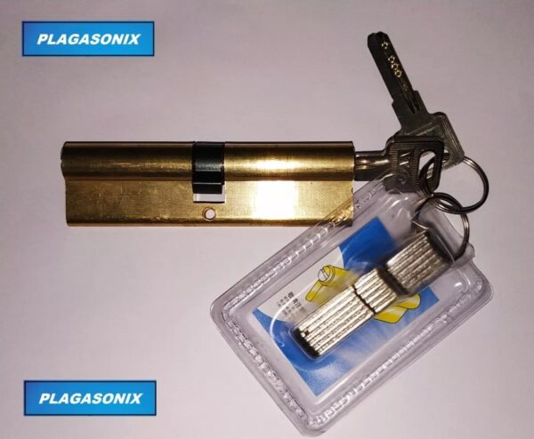 Cilindro Europerfil 110mm. Simetrico Dorado Llave Obra Leva - Image 6