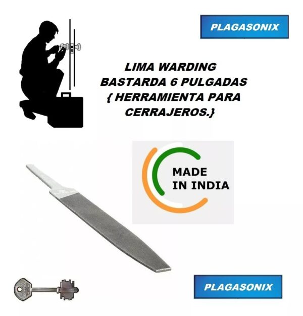 Lima Origen India Para Llaves Bastarda 6 Pulgadas Cerrajeria - Image 2