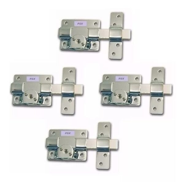 Kit Juego 4 Cerrojo Pasador Llave Cruz Cerradura Hermanados