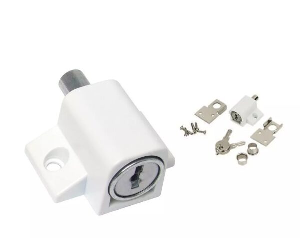 Cerradura Puerta Ventana Corrediza Lk-450 Blanca Kit 10 Unid - Image 8