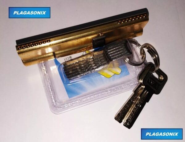Cilindro Europerfil 110mm. Asimetrico Dorado Llave Obra Leva - Image 3