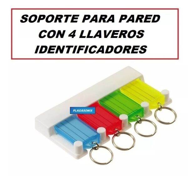 Kit Llaveros Tarjeteros Identificacion Con Soporte Pared 10 - Image 2