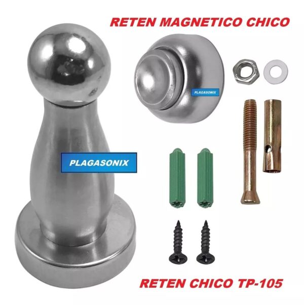 Traba Tope Magnetico Acero Inoxidable Puertas Chico Tp-105 - Image 4