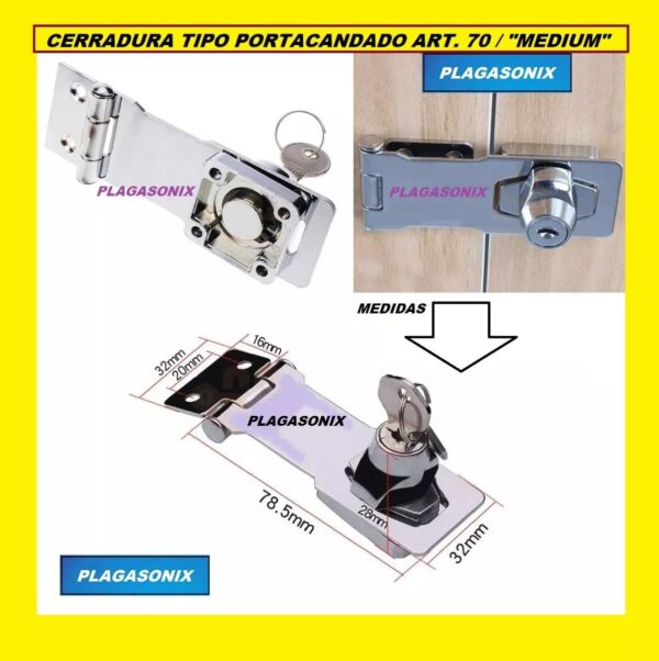 Portacandado Cerradura Sin Candado Medium Kit 5 Unid. - Image 3