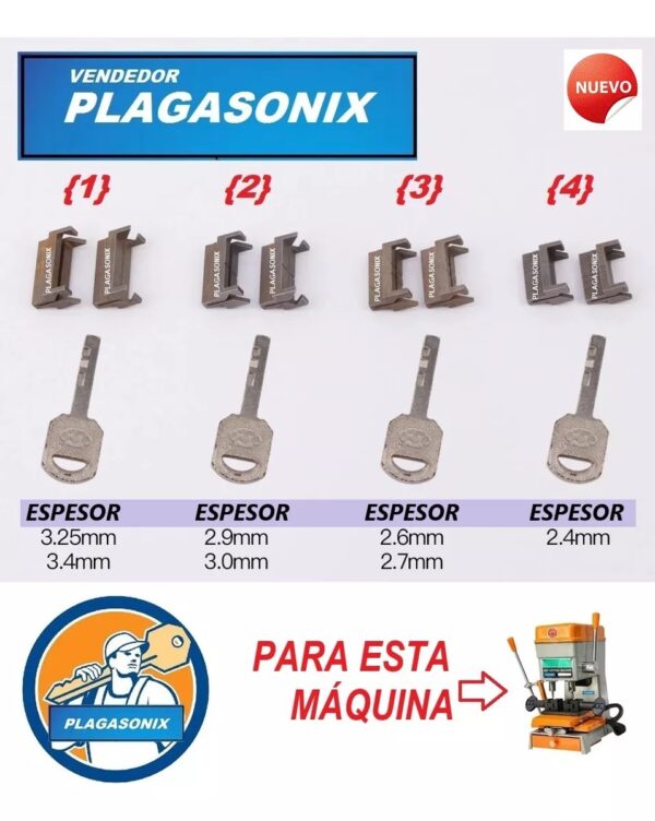 Kit 4 Adaptadores Tipo Bulit Para 368/a + 10 Llaves Abl-1 - Image 5