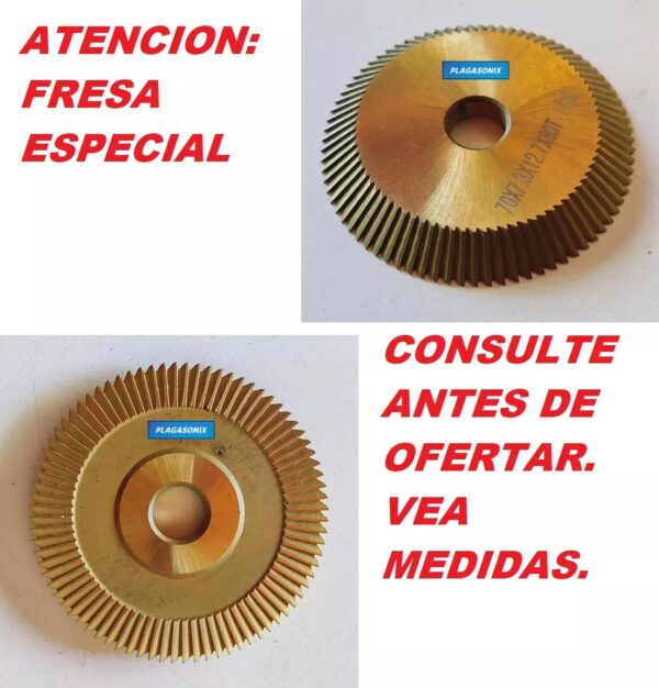 Fresa Yale Especial 70x12.7x7.5mm Vea Plano Foto 2 - Image 2