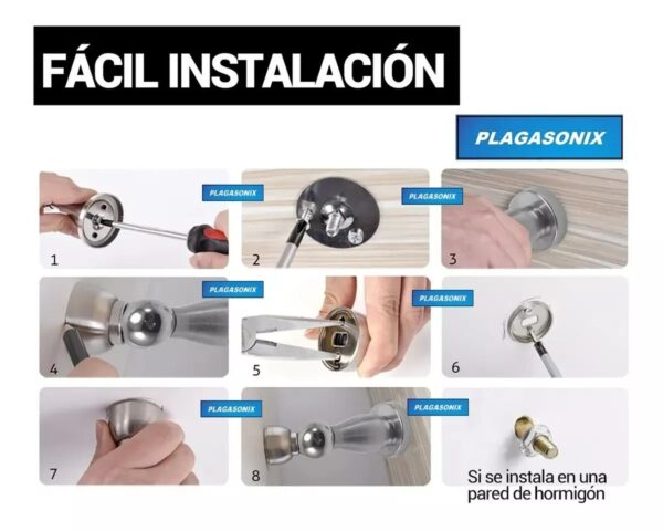 Traba Tope Magnetico Acero Inoxidable Puertas Chico Tp-105 - Image 5