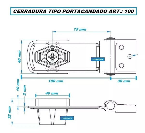 Portacandado Premium Con Cerradura No Necesita Candado - Image 2