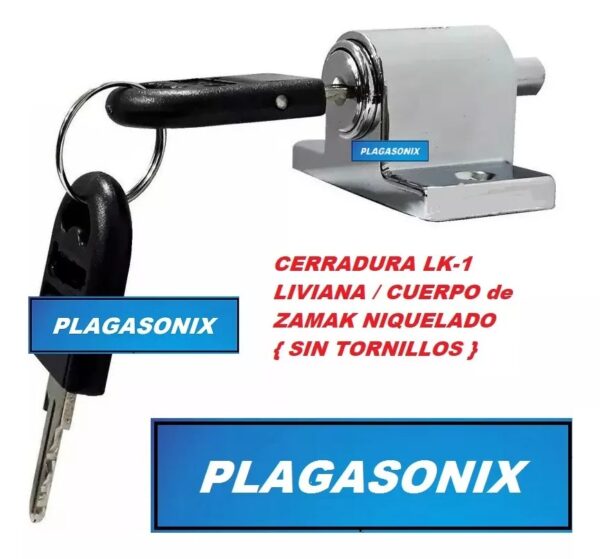 Cerradura Puerta Ventana Corrediza Lk-1 Niquelada Liviana - Image 6