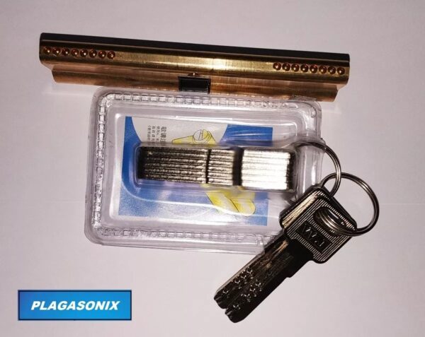 Cilindro Europerfil 110mm. Simetrico Dorado Llave Obra Leva - Image 4