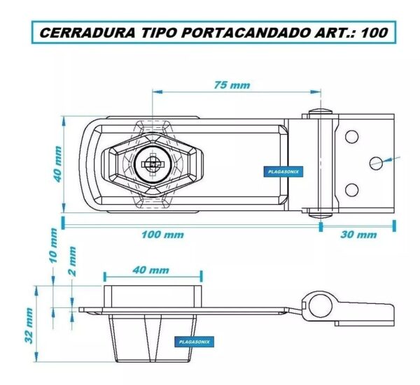 Portacandado Cerradura Sin Candado Premium Kit 5 Unid. - Image 2