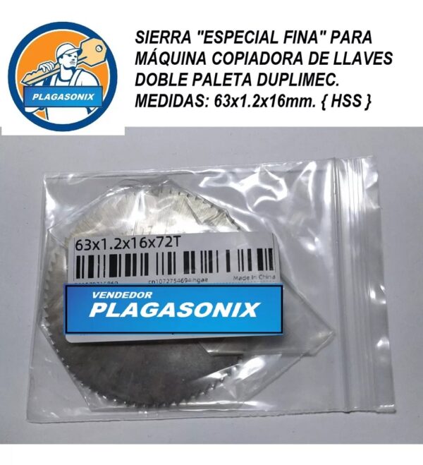 Sierra Duplicadora Especial 1.2mm Fina Duplimec Doble Paleta - Image 3