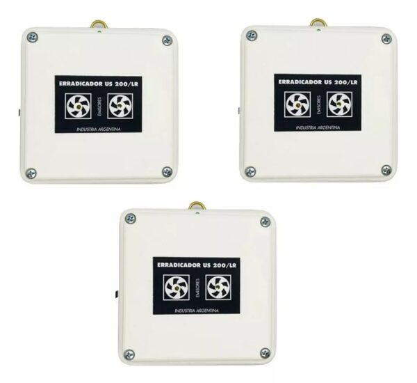 Kit 3 Erradicadores Ultrasonido De Ratas 200/lr