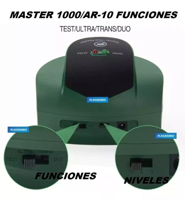 Espanta Plagas Ultrasonico ardillas, ratas, roedores, alacranes Master 1000 - Image 5