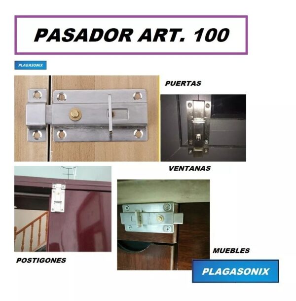 Pasador Cerrojo De Arrimar Acero Inoxidable S/llave 10 Unid. - Image 7