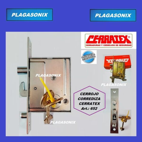 Kit 2 cerrojos CERRATEX 652 CORREDIZAS hermanados igual combinacion - Image 3