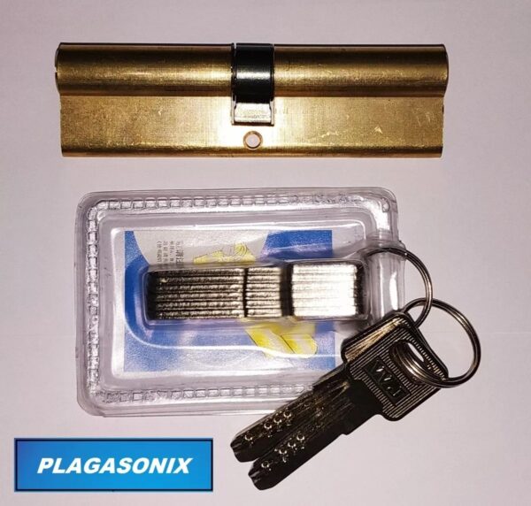 Cilindro Europerfil 110mm. Simetrico Dorado Llave Obra Leva - Image 3