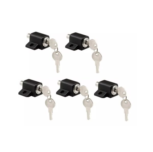 Kit 5 Cerradura Puerta Corrediza Ventana Llave Lk450 Negras