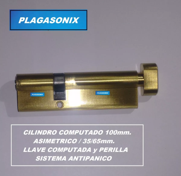 Cilindro Europerfil 100mm Asimetrico 3 Llaves Computado Perilla - Image 5