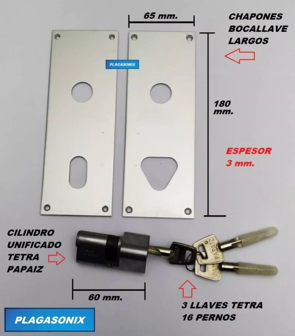 Cerradura Alta Seguridad Papaiz 255 Tetra - Image 3