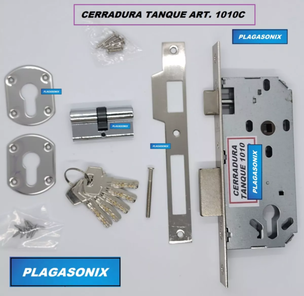Cerradura Tanque 1010 Cilindro 30+30 Pasador Rectangular - Image 4