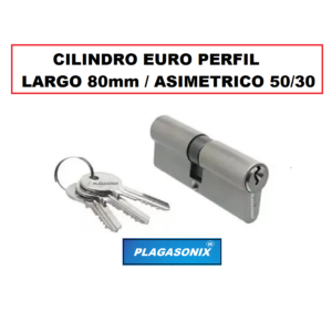 CILINDRO 80 ASIMETRICO 50/30 5 llaves yale