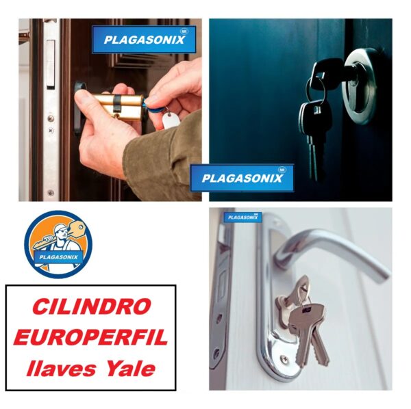 CILINDRO EUROPERFIL 75mm. 30/45 ASIMETRICO 3 llaves tipo YALE - Image 3