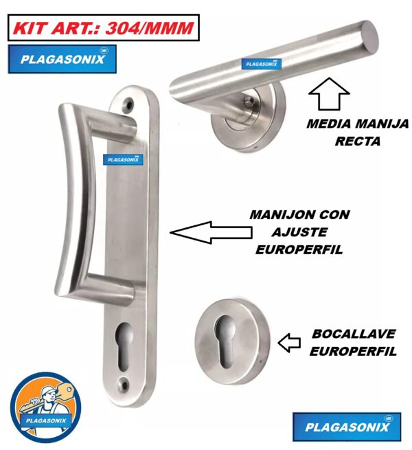 KIT 1 MANIJON + 1/2 MANIJA AJUSTE EUROPERFIL ART.: 304/MMM
