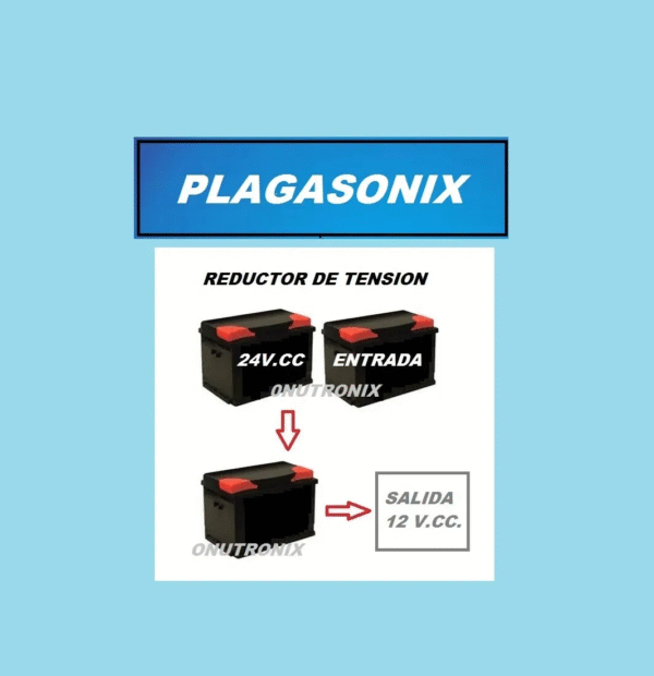 Reductor Convertidor Conversor de 24V. a 12V. CC. 10A. Regulable - Image 4