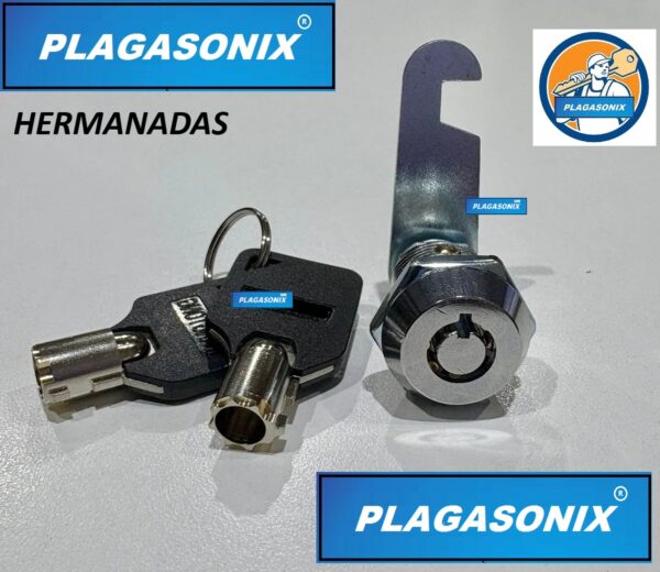 KIT 5 CERRADURAS LEVA ROSCA CON LLAVE TUBULAR HERMANADAS 18x20mm. - Image 3
