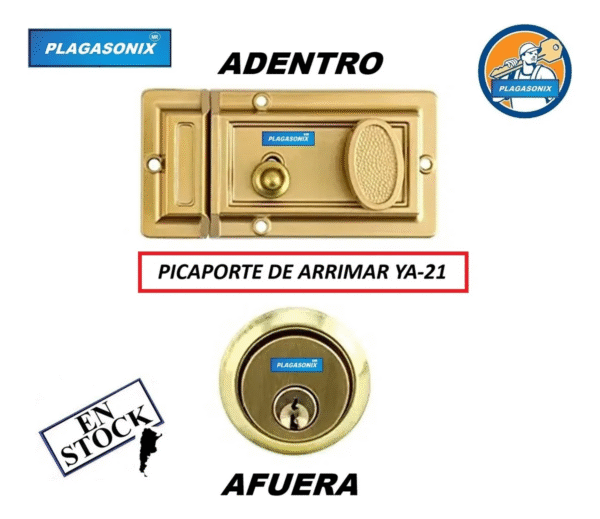 Picaporte Cerradura De Arrimar Ya-21 Dorado Cerrojo Dorado - Image 2