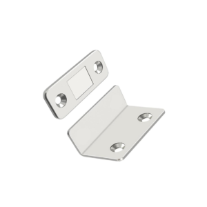 Reten Magnetico Puertas Muebles Alacenas Metalico Chato-600l Plateado L Brillante