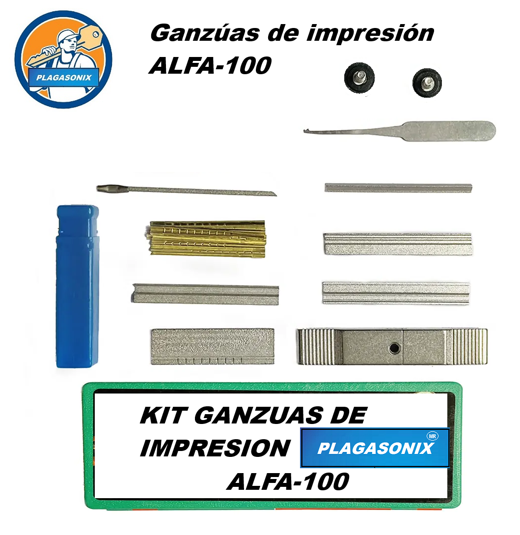 GANZUA DE IMPRESIÓN MULTIPUNTO ALFA-100 CERRAJERIA PROFESIONAL