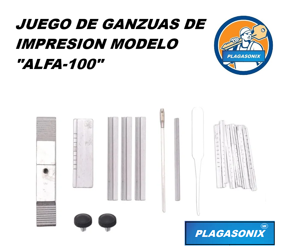 GANZUA DE IMPRESIÓN MULTIPUNTO ALFA-100 CERRAJERIA PROFESIONAL - Image 2