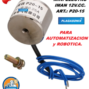 MINI ELECTROIMAN 12V.CC. ART. P20-15 AUTOMATIZACION Y ROBOTICA