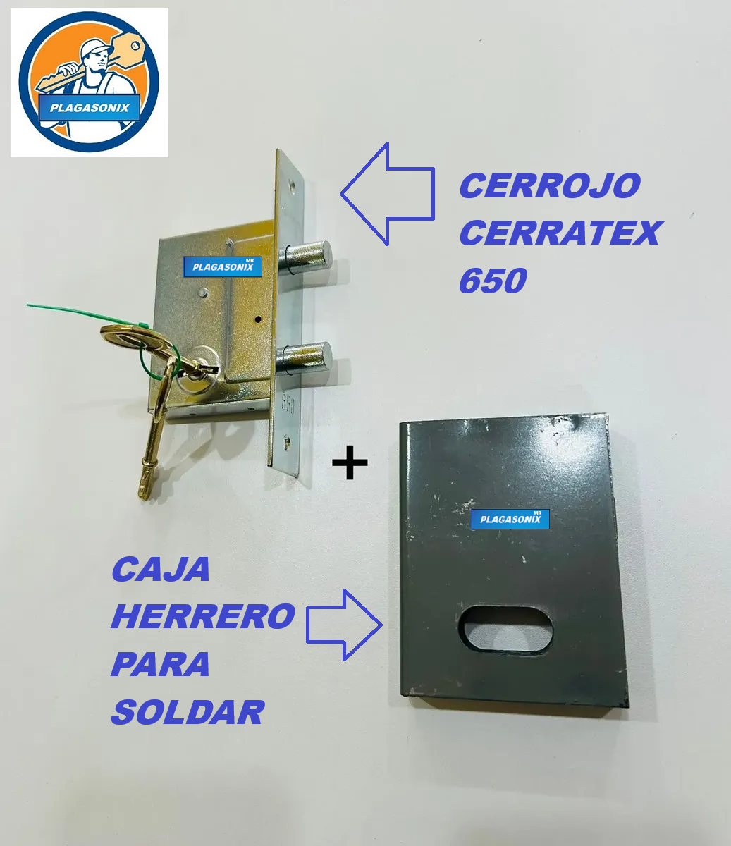 Kit 2 Cerrojos Cerratex 650 Hermandos Mas 2 Cajas Hierro - Imagen 3
