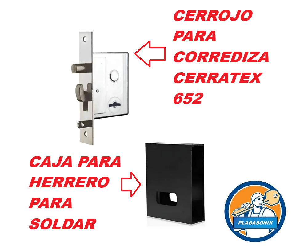 Kit 2 Cerrojos Cerratex 652 Hermandos Mas 2 Cajas Hierro - Imagen 3