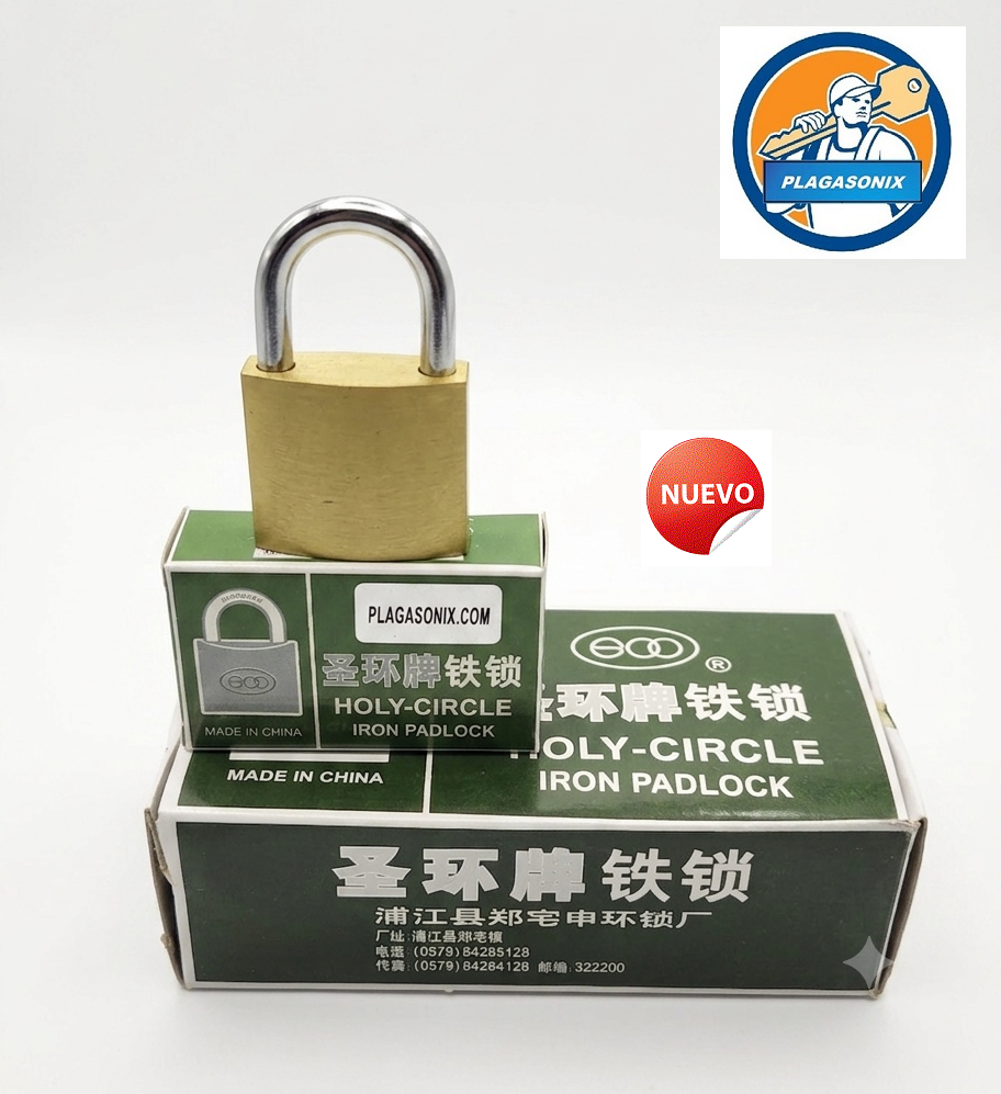 12 Candados 40mm Grandes Dorados Para Lockers Plagasonix - Imagen 3