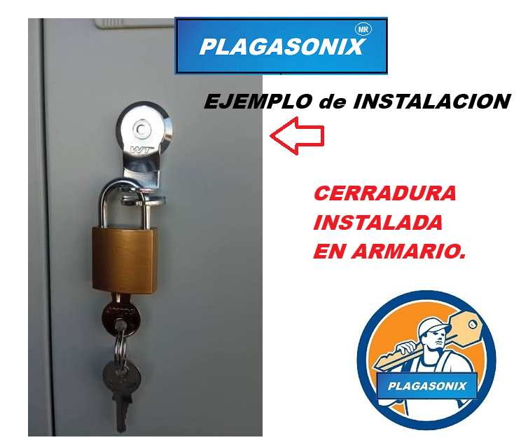 CERRADURA LEVA ROSCA CON ALETAS PORTACANDADO PLAGASONIX 20 o 30mm. - Imagen 5