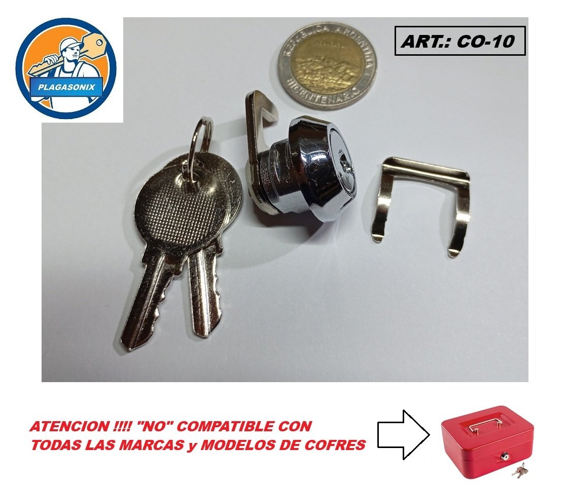 KIT 5 CERRADURAS PARA COFRE PORTA VALORES ART CO-10 - Imagen 2