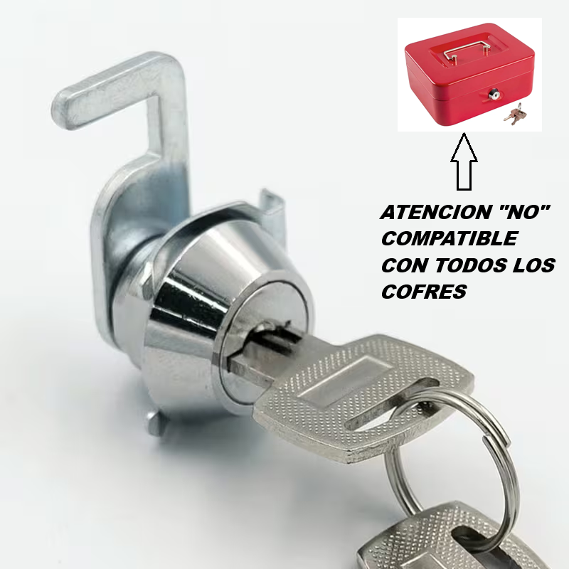 KIT 5 CERRADURAS PARA COFRE PORTA VALORES ART CO-10 - Imagen 7