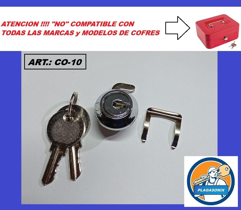 KIT 5 CERRADURAS PARA COFRE PORTA VALORES ART CO-10 - Imagen 4