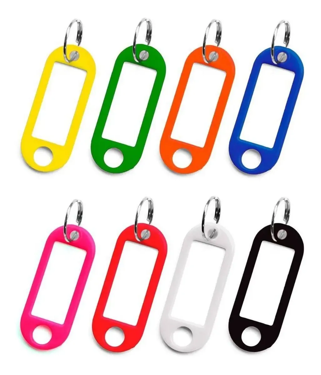 200 LLAVEROS PLASTICOS FLEXIBLES IDENTIFICADORES DE LLAVES CON ETIQUETA (COLORES SURTIDOS) - Imagen 3